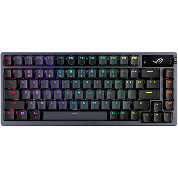 ASUS ROG Azoth 75 Wireless DIY Custom Gaming Keyboard, OLED Display, Gasket-Mount, Three-Layer Dampening, Hot-Swappable Pre-lubed ROG NX Snow Switches & Keyboard Stabilizers, PBT Keycaps, RGB