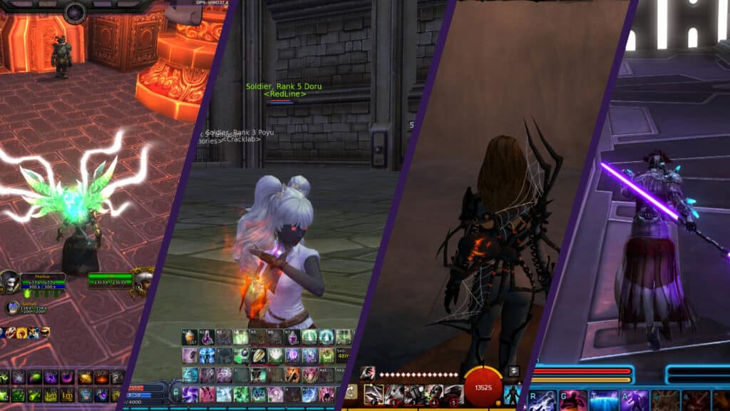 Best MMORPGs ever played, screenshot of different games