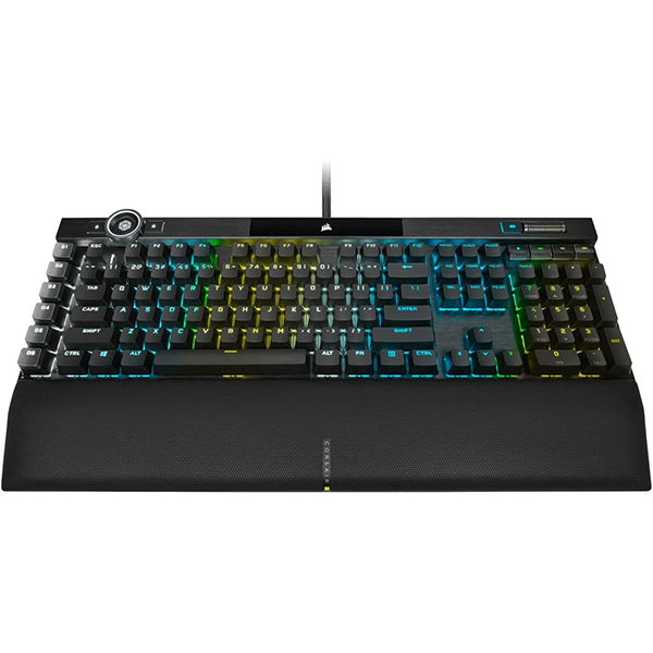 CORSAIR K100 RGB Mechanical Gaming Keyboard - CHERRY MX SPEED RGB Silver Keyswitches - PBT Double-Shot Keycaps - Elgato Stream Deck and iCUE Compatible - QWERTY NA Layout - Black