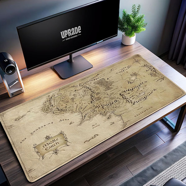 Middle-Earth Map Mouse Pad – Lord of the Rings Desk Mat, Tolkien Fantasy Decor, Gift for LOTR Fans