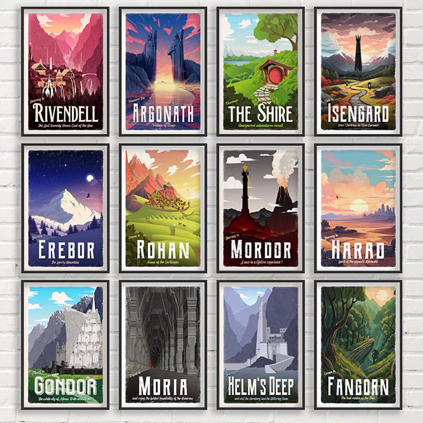 Immerse yourself in the world of Tolkien's Lord of the Rings and design your walls with our Lord of the Rings poster set, which was designed with great attention to color.
